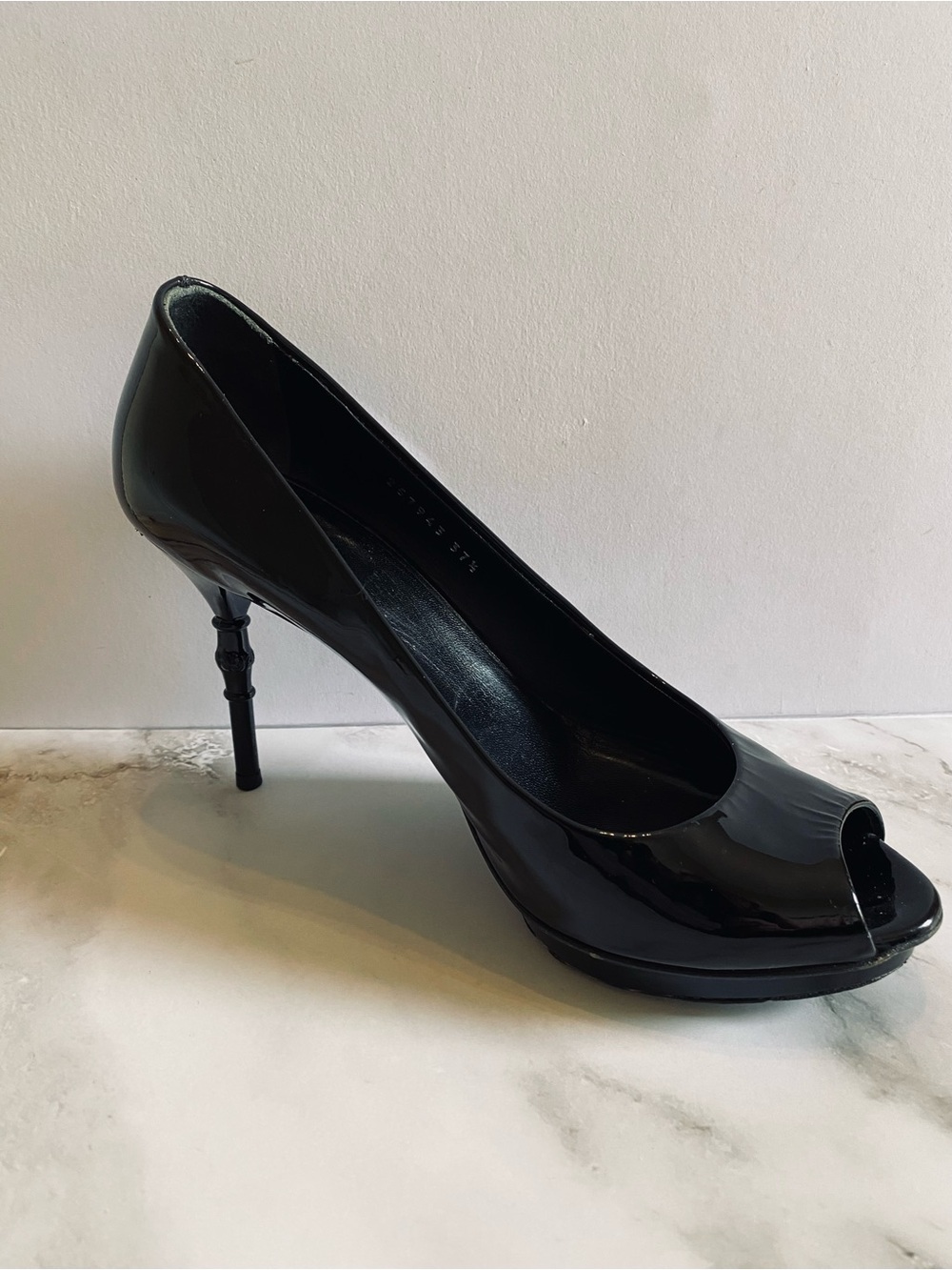 🛍️ Gucci Authentic Patent Leather Bamboo Effect Heels Vintage 2010 w/ Box & Bag